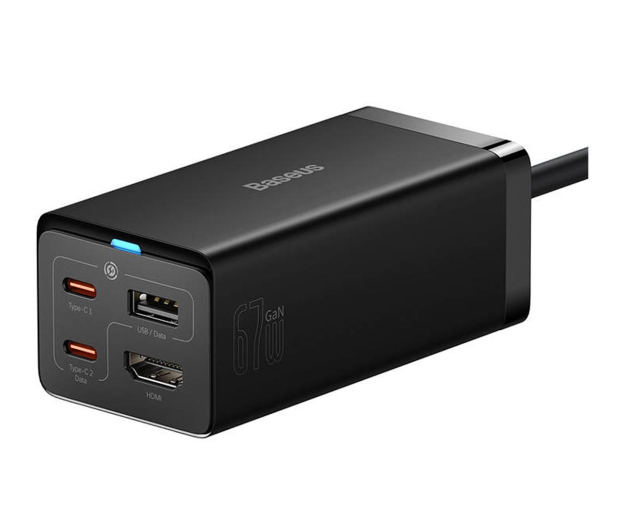 BASEUS Ładowarka sieciowa GaN5 Pro 2xUSB-C + USB + HDMI, 67W - 1140078 - zdjęcie
